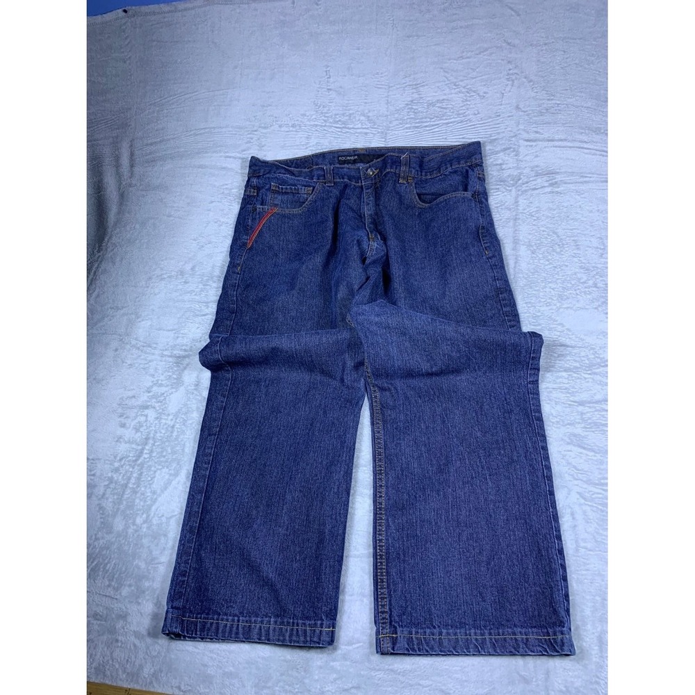 Rocawear 99 Men's Jeans Size 38 Blue Baggy Vintage Y2K Leg Denim